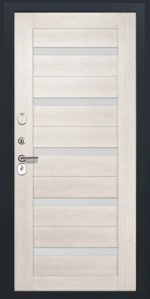 Входная дверь ДвериПРО Rosna СБ-1 (ст. белое, 16мм, беленый дуб) DPRO221059 внутренняя сторона